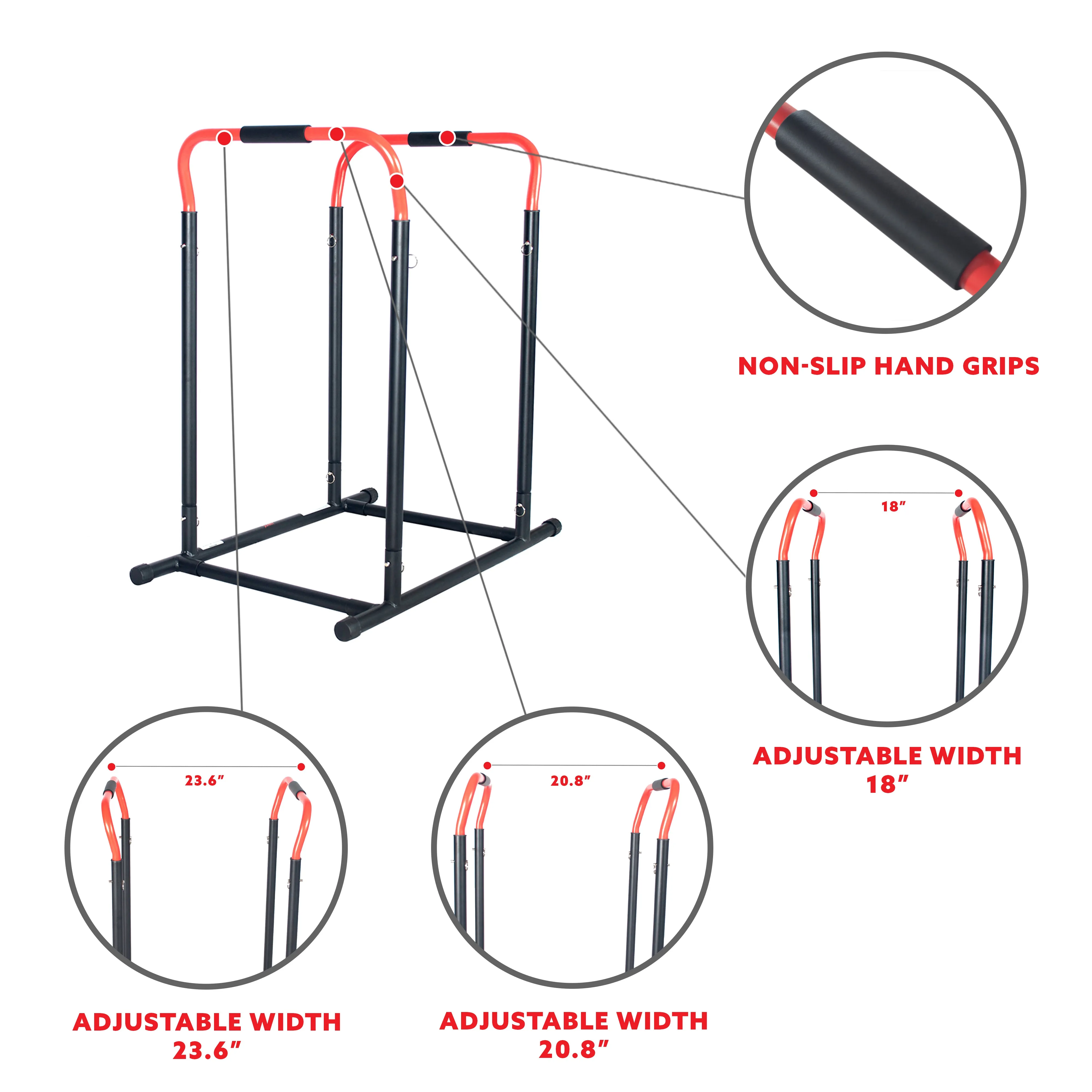 3 Levels Adjustable Dip Station
