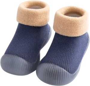 Baby Sock Shoes,Baby Boys Girls Slipper Soft Rubber Socks Shoes Sole Solid Toddler Kids Knit Stocking Warm Baby Shoes