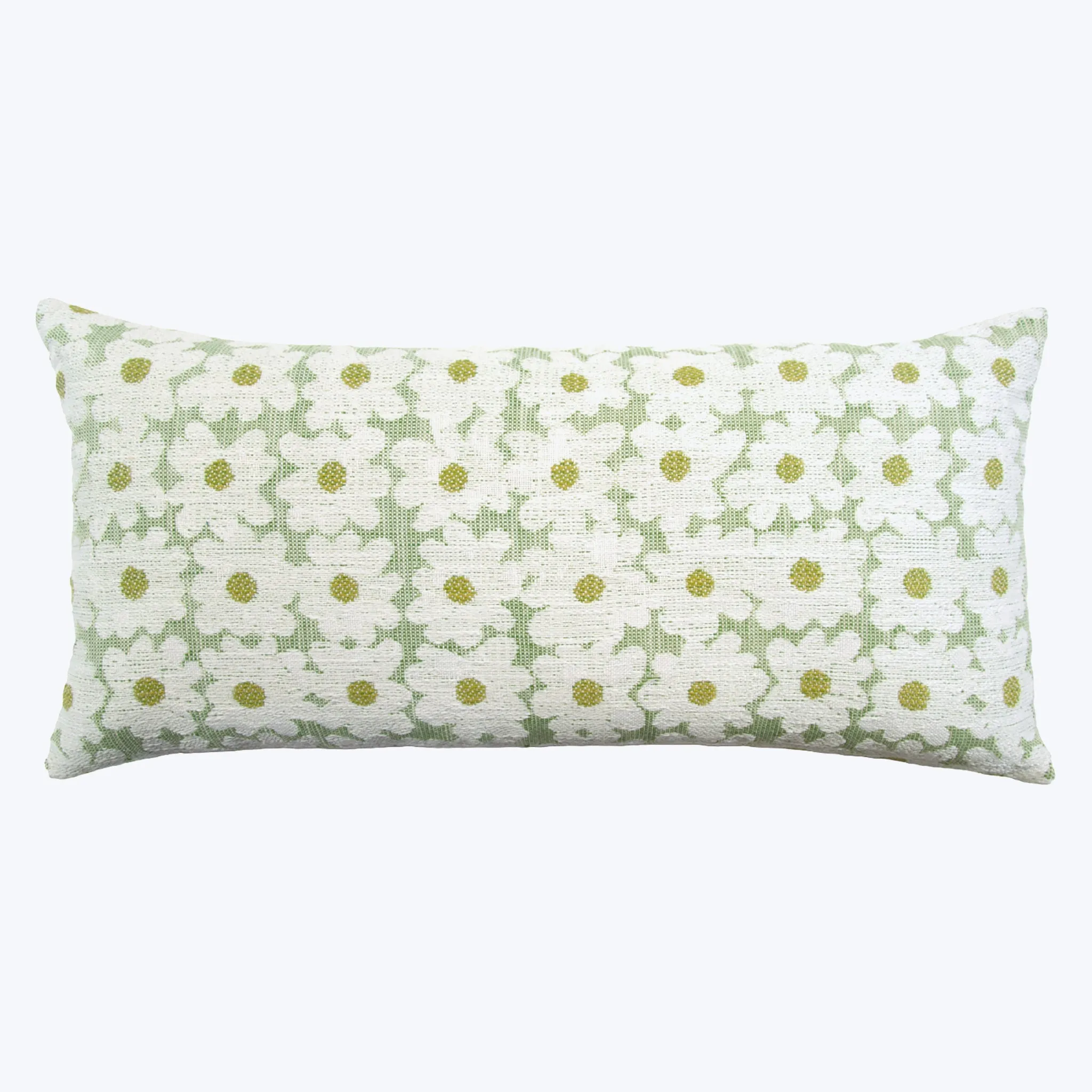 Daisy Indoor/Outdoor Lumbar Pillow, Pear
