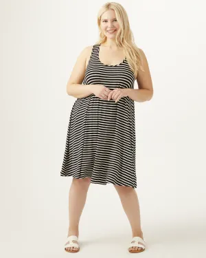 Dana Racerback Tank Dress | Black / White