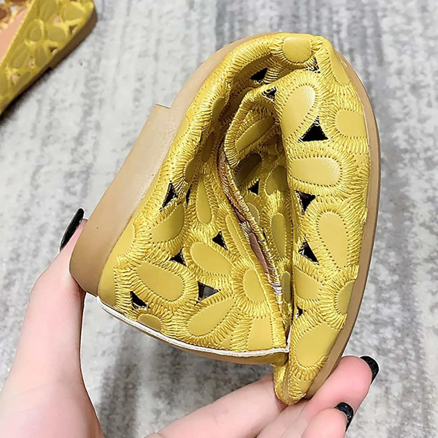Flats Shoes Women Hollow Out Loafers Comfort Slip on Flats Breathable Dress Shoes Walking Shoes Casual Office Shoes