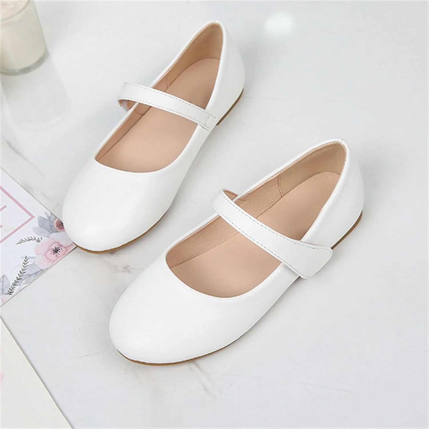 Girls Dress Shoes Patent Leather Ballet Flats Wedding Party School Uniform Shoes Little Girls Flower Girl Shoes