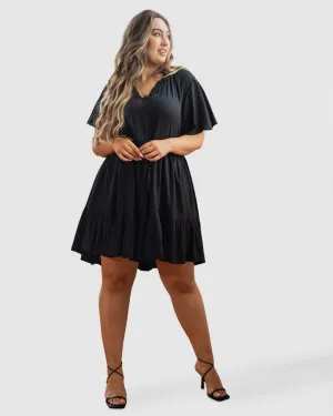 Jamie Short Sleeve Dress | Black