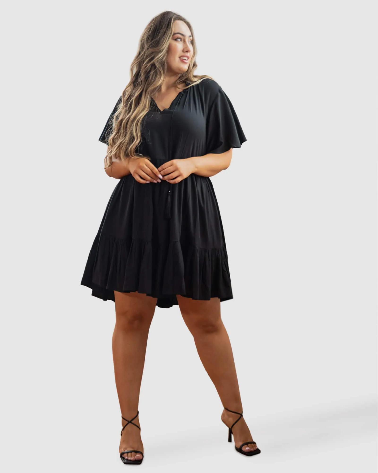Jamie Short Sleeve Dress | Black