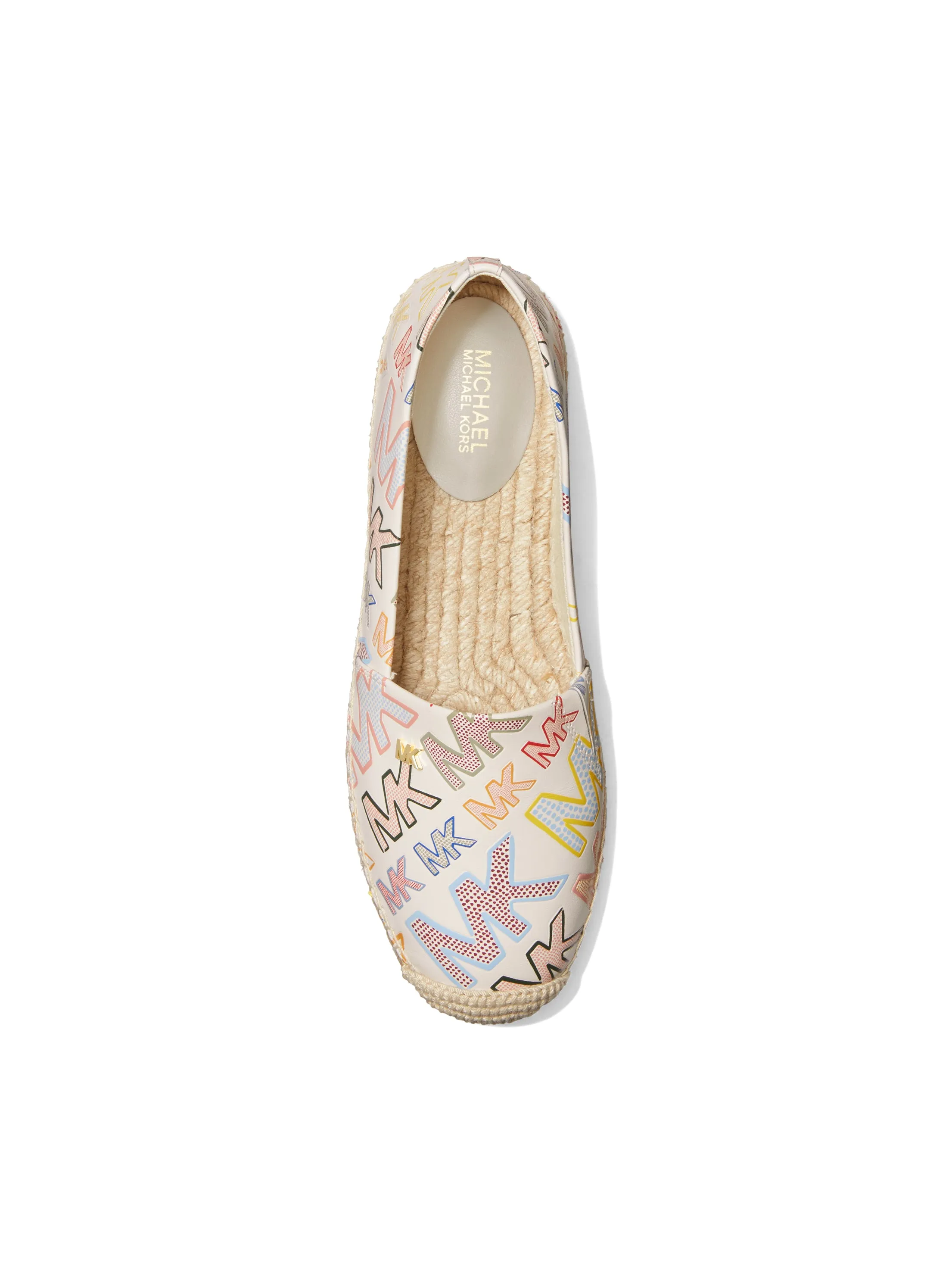 Kendrick Logo Initial Embossed Leather Slip-on Espadrille
