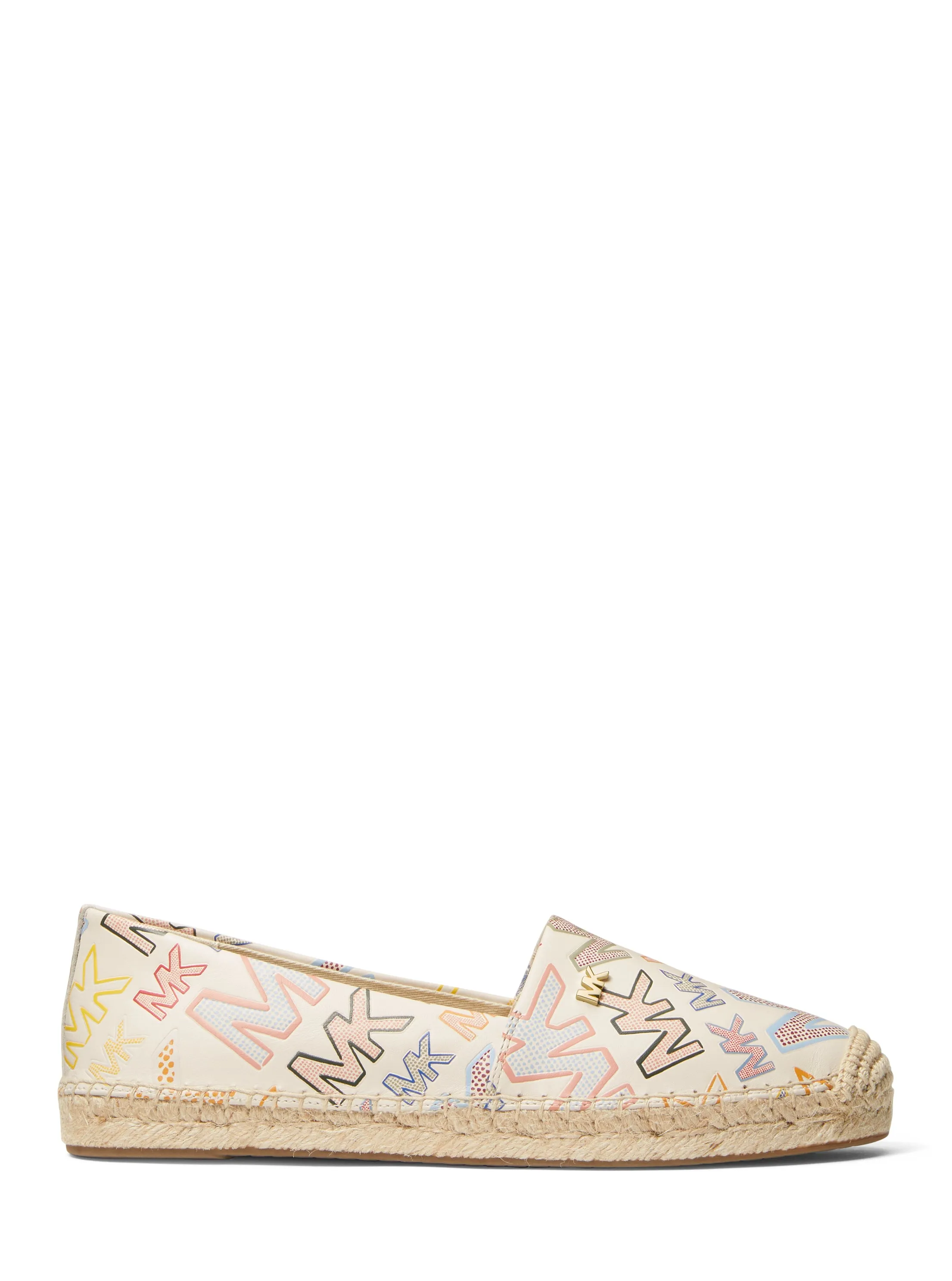 Kendrick Logo Initial Embossed Leather Slip-on Espadrille