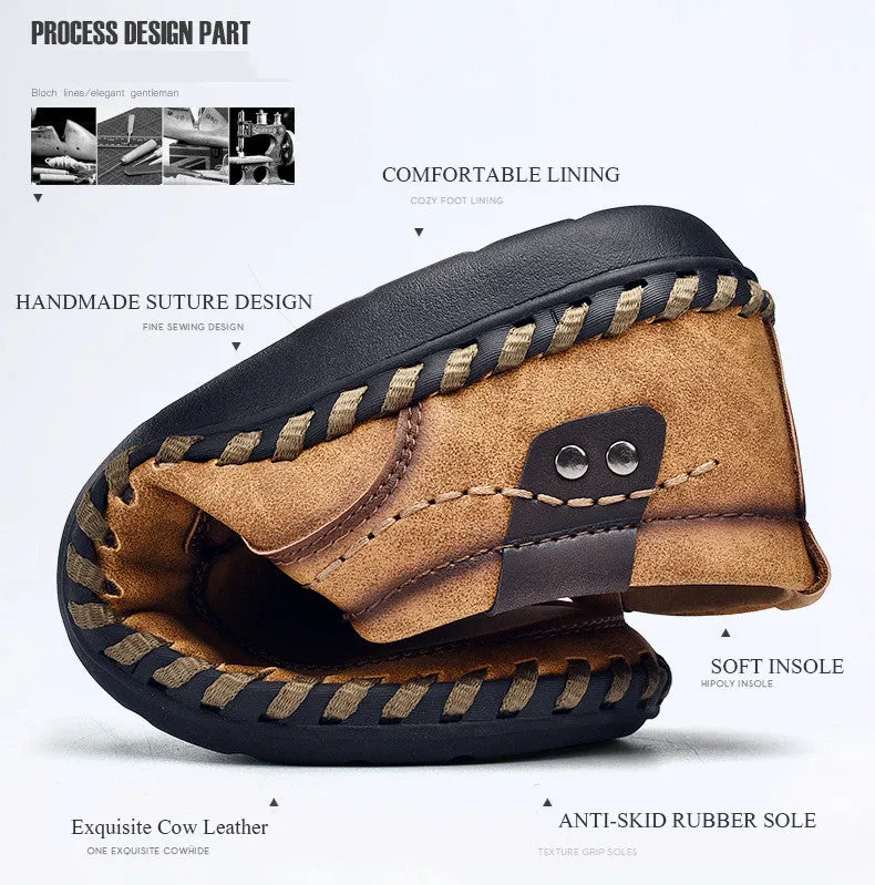 Leather Loafers Luxury Business Slip On Moccasins Shoes