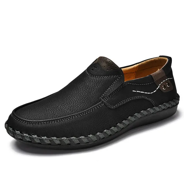 Leather Loafers Luxury Business Slip On Moccasins Shoes