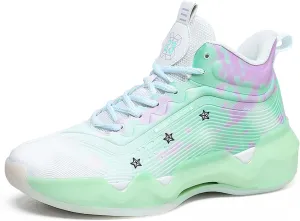 Men's and Women's Lace Up Basketball Shoes Anti Slip and Wear-Resistant Outdoor Shoes Comfortable and Breathable Sports Shoes Short Distance Running Shoes Unique Style Basketball Shoes