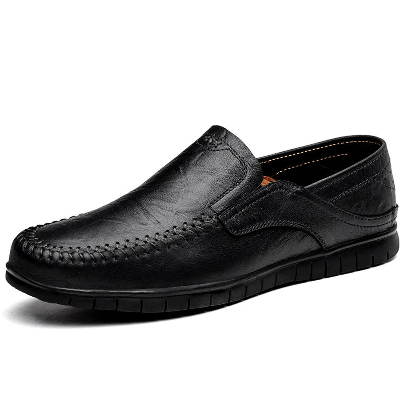 Men's Loafers Spring Breathable Lightweight Leather Shoes