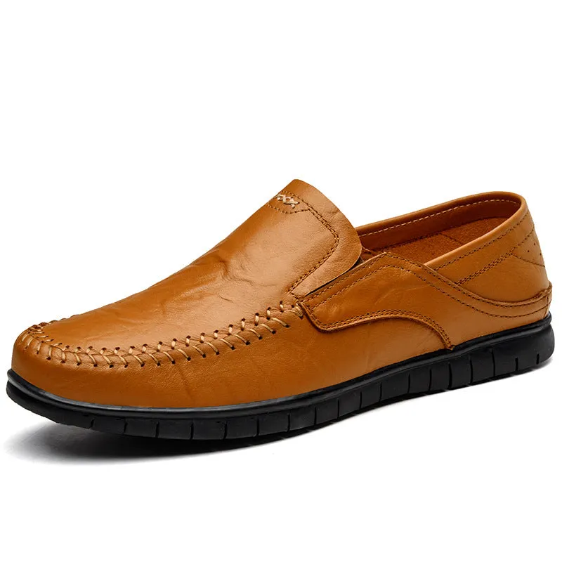Men's Loafers Spring Breathable Lightweight Leather Shoes