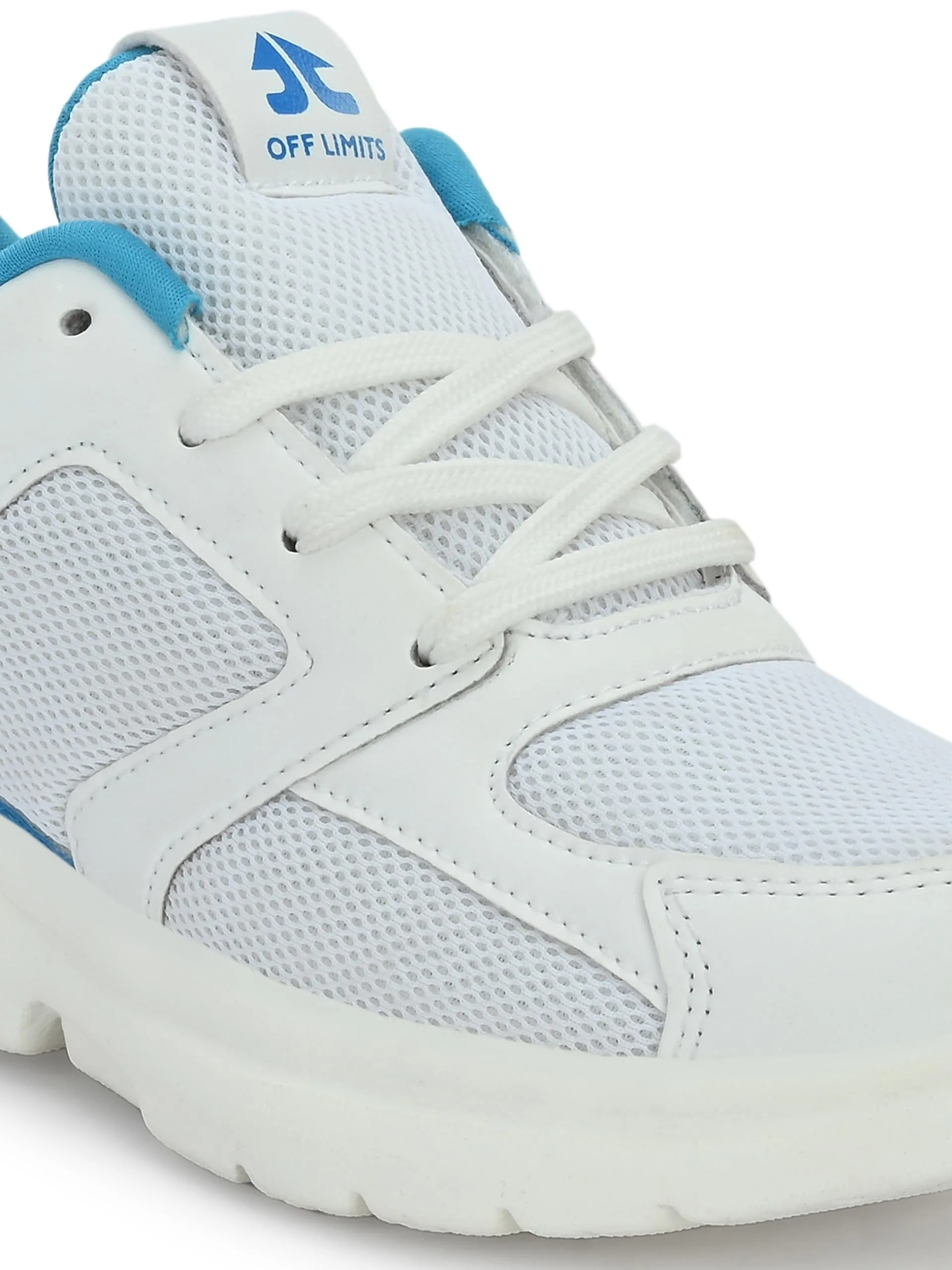 OFF LIMITS Girl's NIX JR Running Shoes, White/Blue, 1