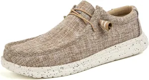 Slip On Boat Shoes for Men,Casual Comfy Breathable Mens Loafers,Classic Soft Lightweight Mens Deck Shoes,All Weather Rubber Soles,Slip Resistant