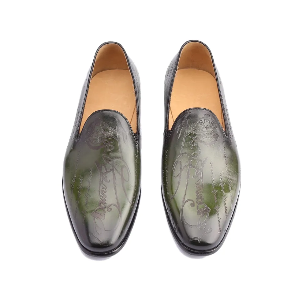 Slip On Embossed Leather Men Formal Loafers