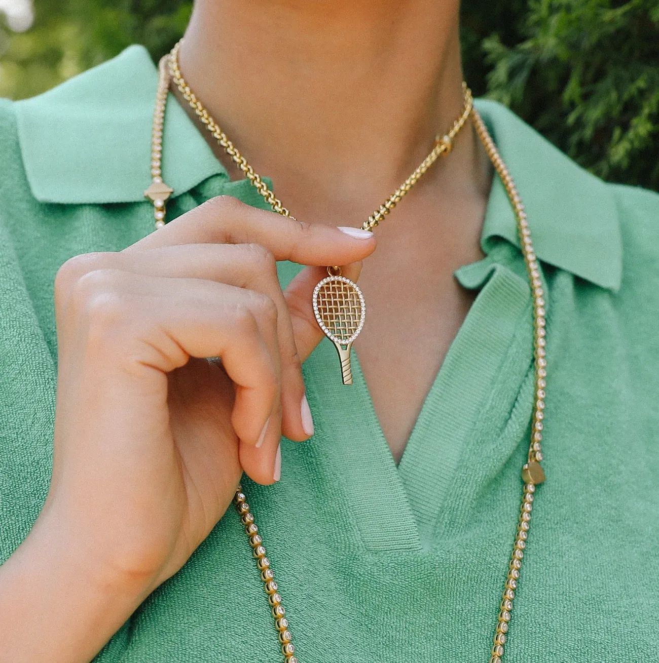Tennis Racquet Charm
