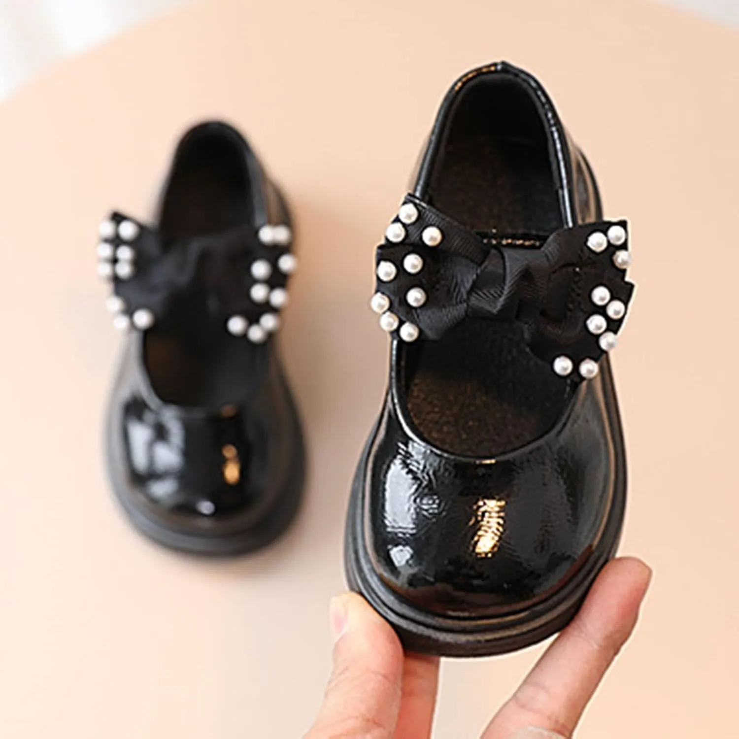 Toddler Sandals Girls Closed Toe Girls Sandals Children Shoes Pearl Bow Tie Princess Shoes Sweetheart Sandals