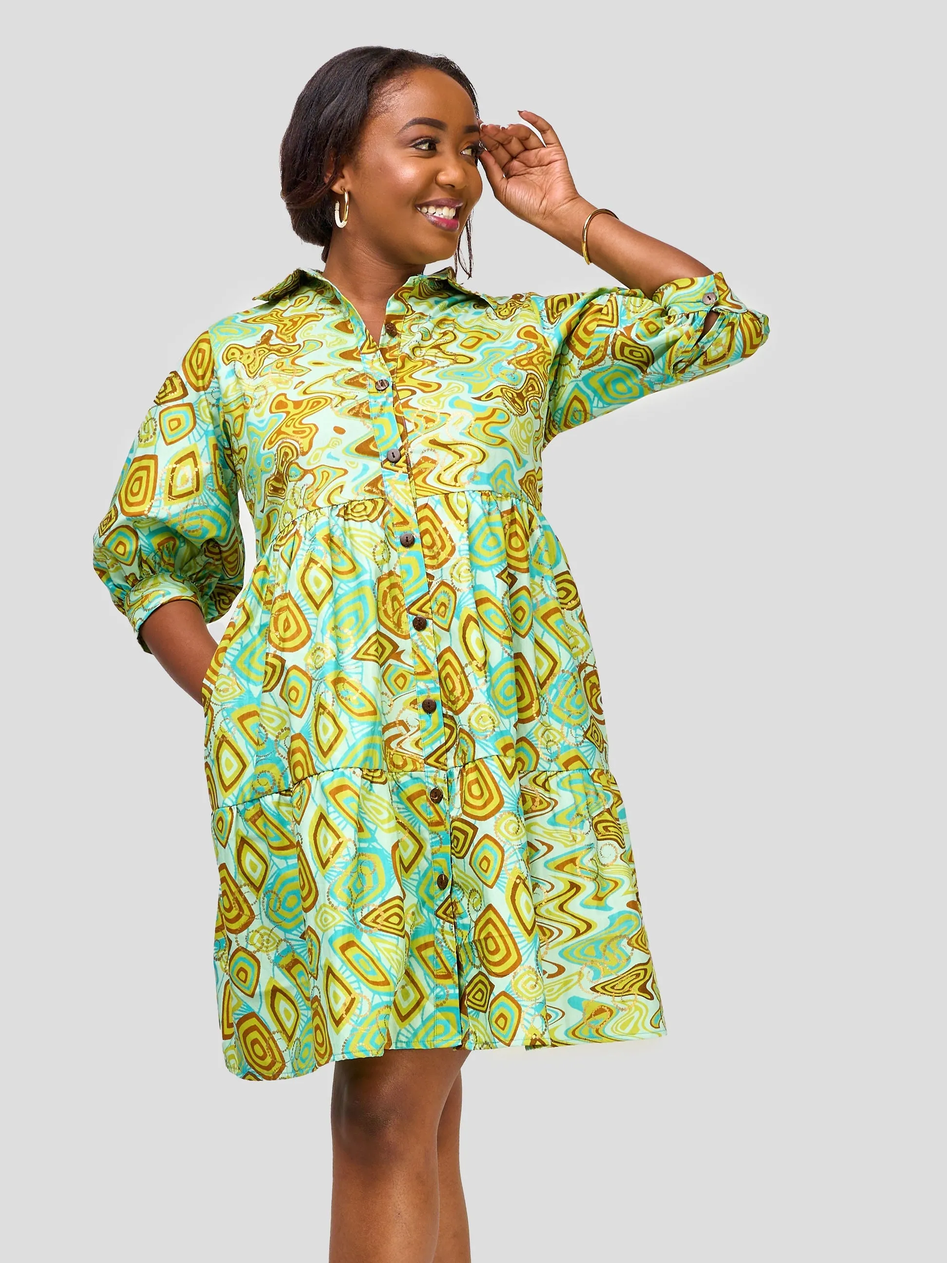 Vivo Tiered Shirt Dress - Isiolo