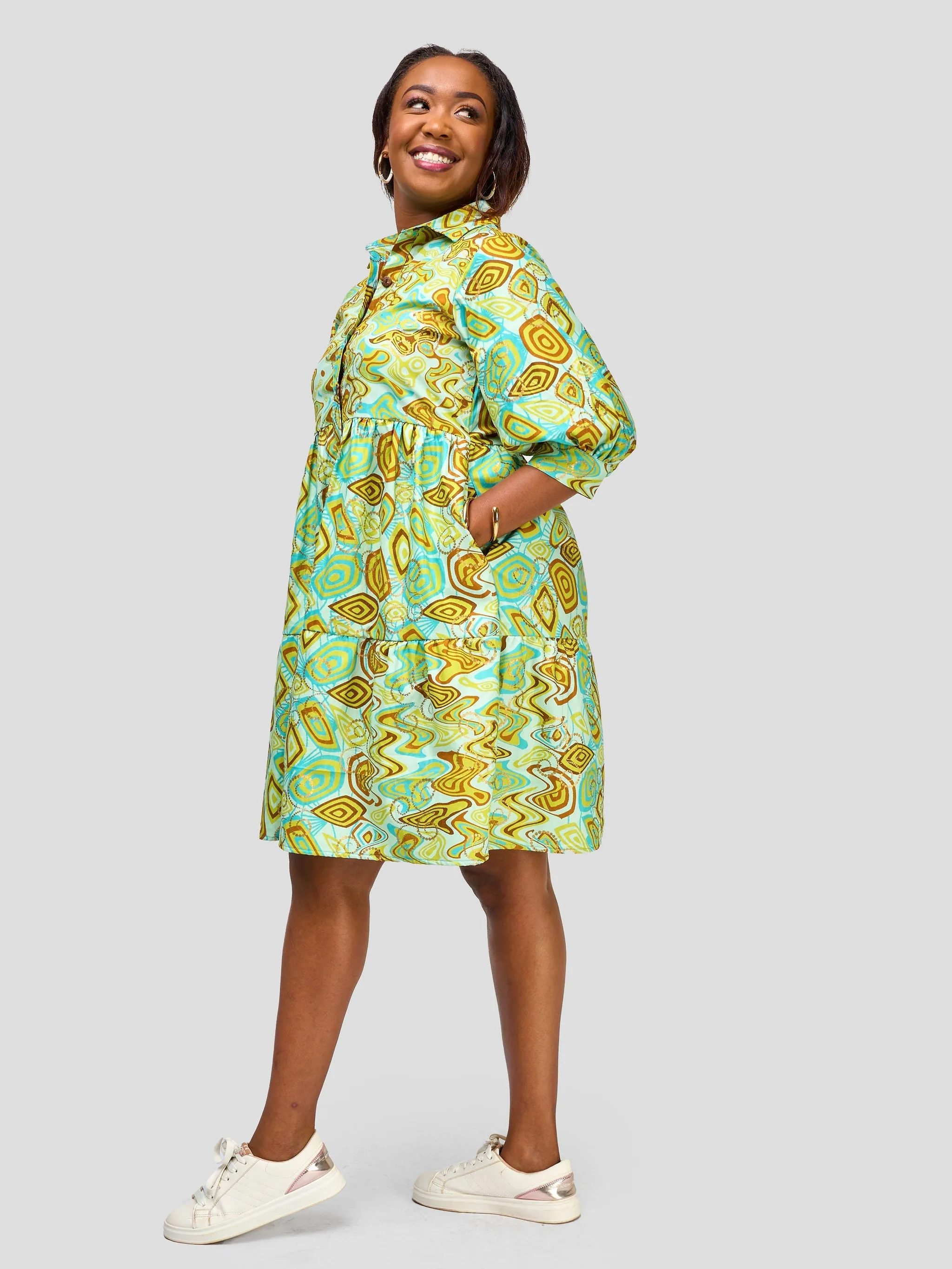Vivo Tiered Shirt Dress - Isiolo