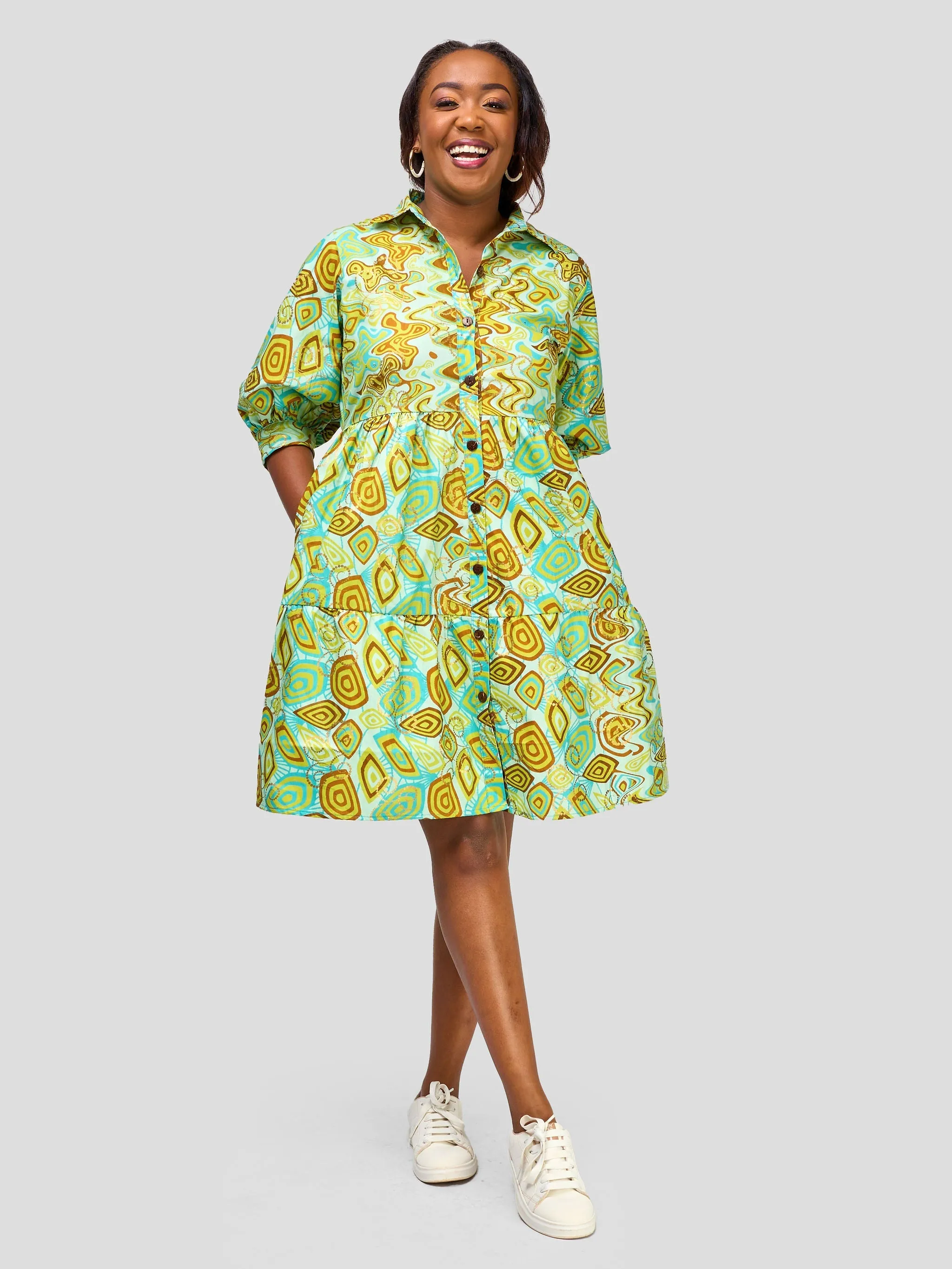 Vivo Tiered Shirt Dress - Isiolo