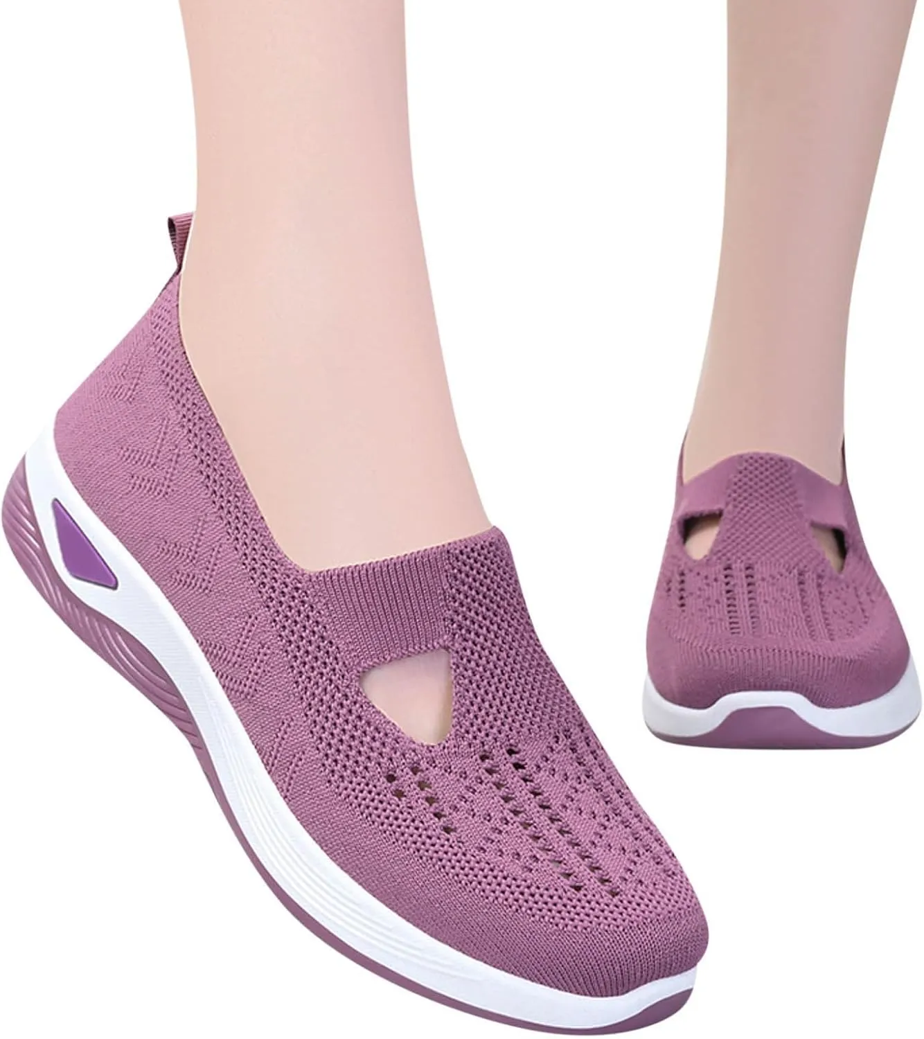 Women Walking Shoes Sock Sneakers Slip-On Breath Mens Tennis Shoes Fashion Women's Shoes Casual Men's Fashion Sneakers Red Tennis Shoe White Loafers