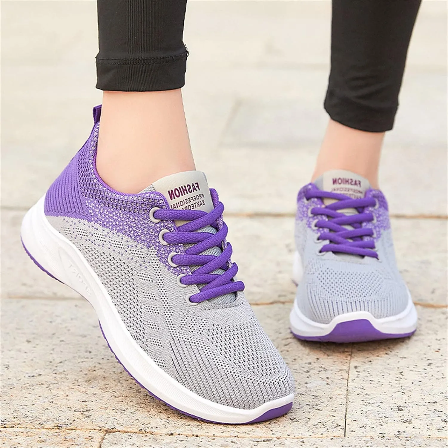 Women's Fashion Sneaker Non Slip Lace Up Comfort Women's Work or Walking Sneakers Dressy Tennis Shoes for Women Loafers Sneakers Men's White Sneakers