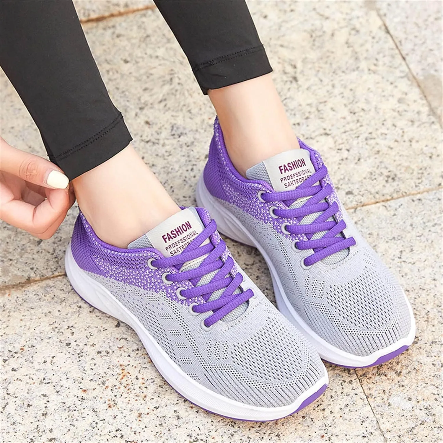 Women's Fashion Sneaker Non Slip Lace Up Comfort Women's Work or Walking Sneakers Dressy Tennis Shoes for Women Loafers Sneakers Men's White Sneakers