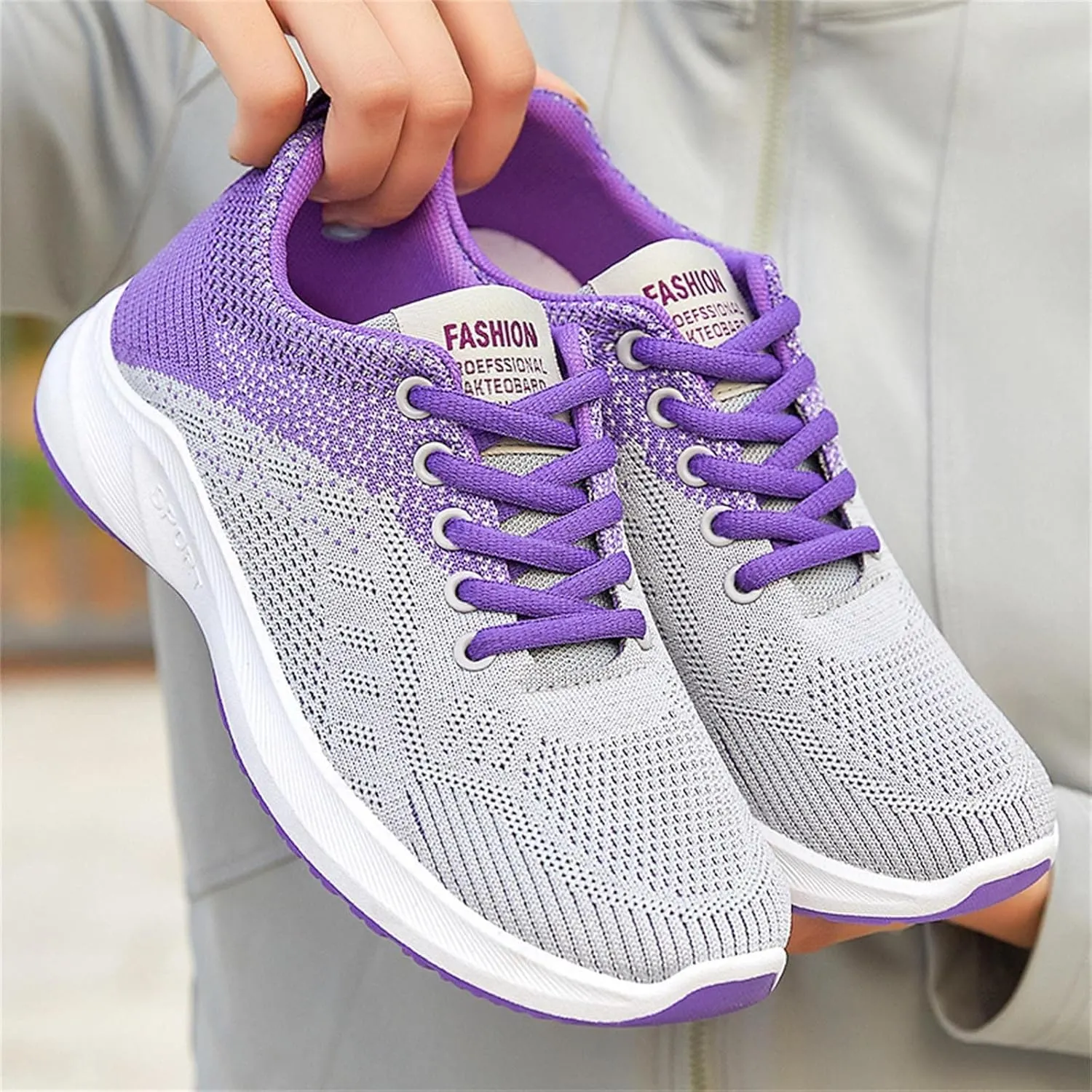 Women's Fashion Sneaker Non Slip Lace Up Comfort Women's Work or Walking Sneakers Dressy Tennis Shoes for Women Loafers Sneakers Men's White Sneakers