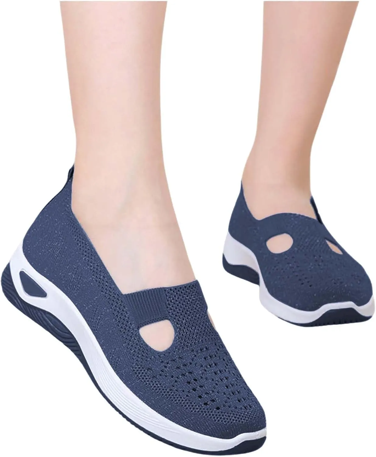 Women's Woven Orthopedic Breathable Soft Shoes Walking Shoes Women Walking Casual Tennis Shoes Fashion Sneakers 2025 Slip On Tennis Shoe Loafers Shoe