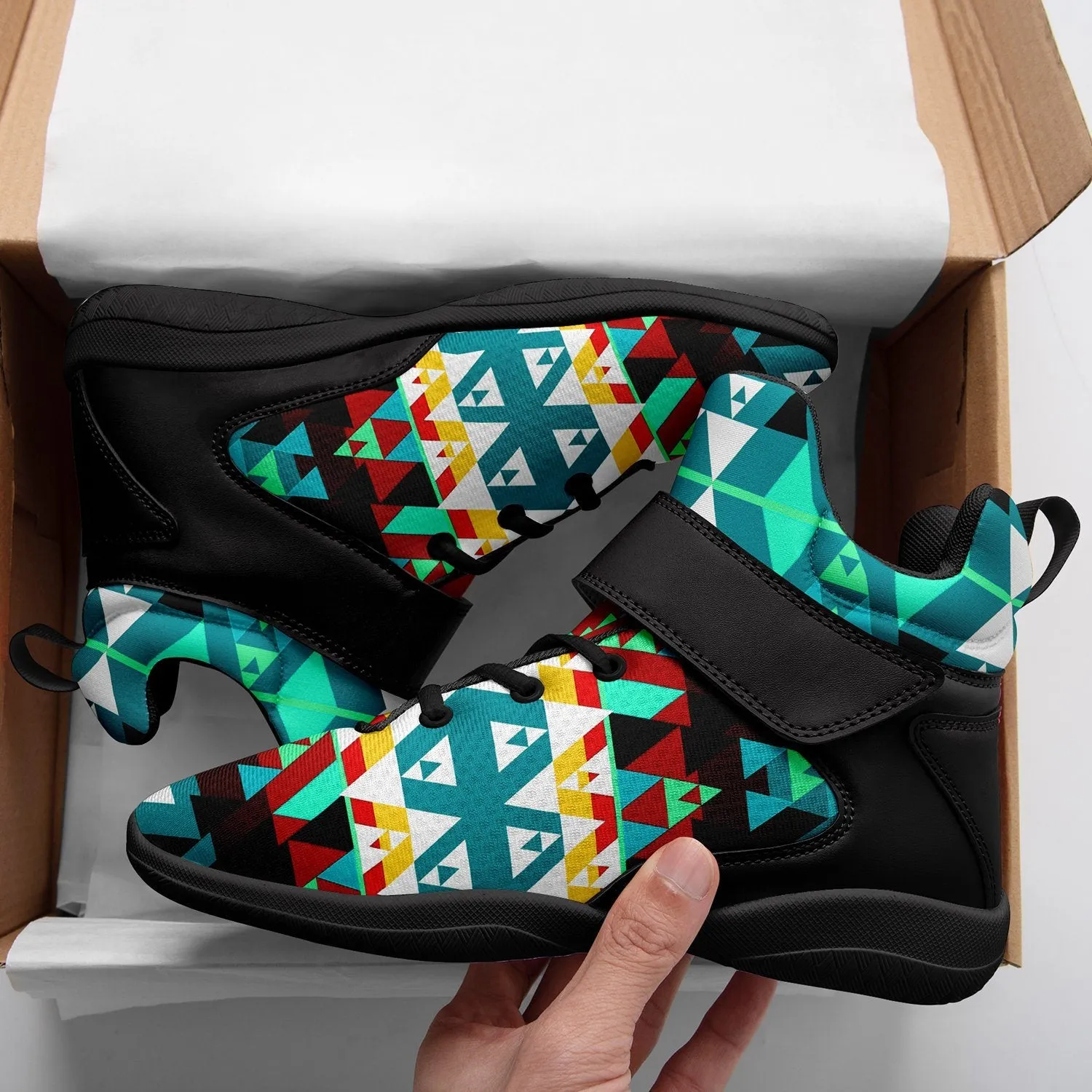 Writing on Stone Wheel Ipottaa Basketball / Sport High Top Shoes