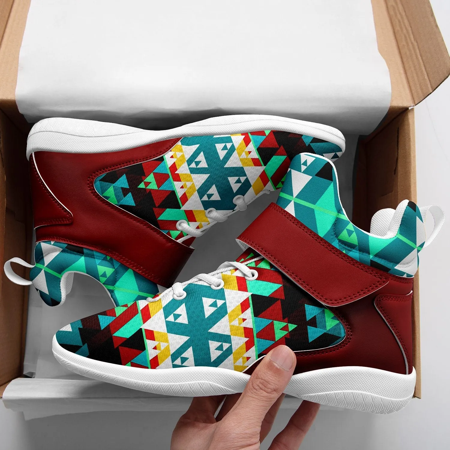 Writing on Stone Wheel Ipottaa Basketball / Sport High Top Shoes