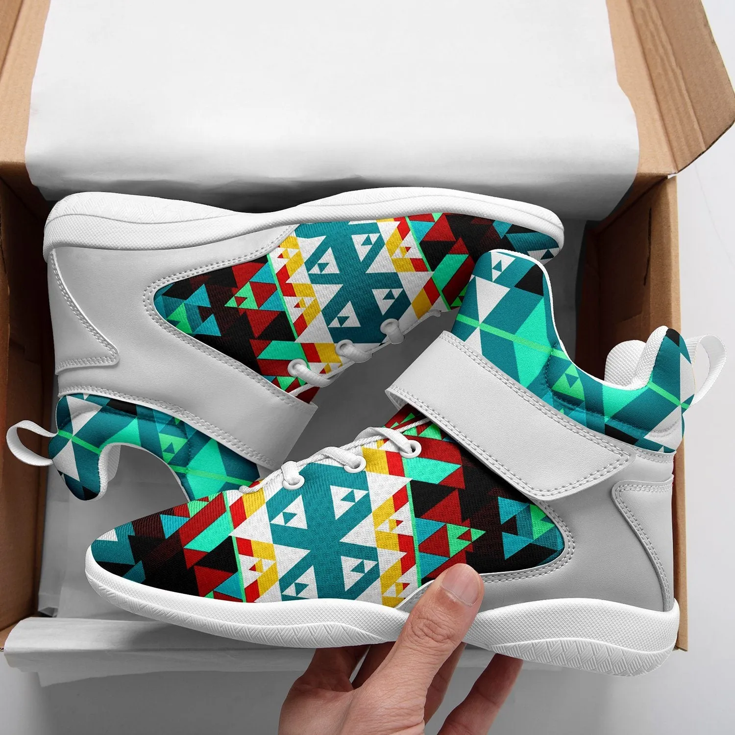 Writing on Stone Wheel Ipottaa Basketball / Sport High Top Shoes