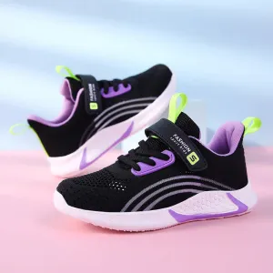 Youth Girls Flat Rubber Soled Elegant Solid Colored Velcro Closure Shoes-YGSH107591