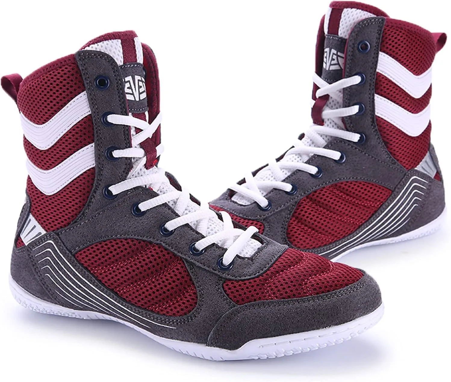 Youth Sports Boxing Shoes Breathable Men??s Wrestling Shoes Fitness Sanda Shoes Ankle Guard Squat Shoes Non-Slip Fighting Shoes High-top Training Competition Shoes for Men Bodybuilding Boots