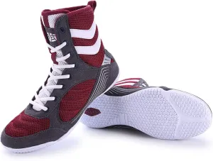 Youth Sports Boxing Shoes Breathable Men??s Wrestling Shoes Fitness Sanda Shoes Ankle Guard Squat Shoes Non-Slip Fighting Shoes High-top Training Competition Shoes for Men Bodybuilding Boots